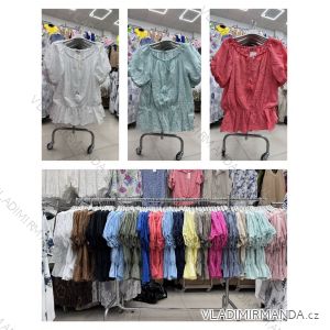 Blúzka letná čipková krátky rukáv dámska (XS/S/M ONE SIZE) TALIANSKA MÓDA IMWDV251585