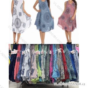 Šaty voľnočasové letné bez rukávu dámske nadrozmer (42/44/46 ONE SIZE) TALIANSKA MÓDA IMWDV251587