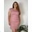 Šaty elegantní společenské dámske (2XL-4XL) TALIANSKA MóDA IMM23CAROL staroružová 5XL