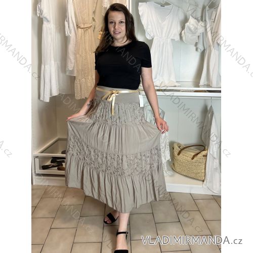 Sukňa dlhá dámska SIMONE (M/L/XL ONE SIZE) TALIANSKA MÓDA IMSM25075/DU