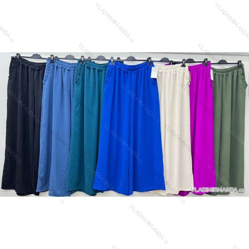 Nohavice dlhé letné dámske nadrozmer (46/48/50 ONE SIZE) TALIANSKA MÓDA IM425430