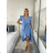Šaty letný mušelín krátky rukáv dámske RITA (S/M/L ONE SIZE) TALIANSKA MÓDA IMWB25886/DUR S/M/L béžová