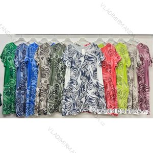 Šaty voľnočasové letné oversize krátky rukáv dámske nadrozmer (54/56/58 ONE SIZE) TALIANSKA MÓDA IM425435
