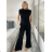Súprava elegantné tričko bez rukávov a nohavice dlhé dámske LUCY (S/M/L ONE SIZE) TALIANSKA MÓDA IMWAC251491