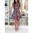 Šaty krátke letné kvetované krátky rukáv dámske (XS/S/M ONE SIZE) TALIANSKA MÓDA IMWGS25573
