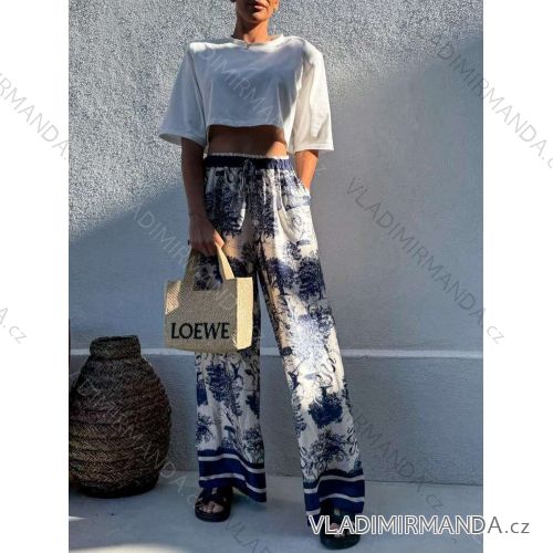 Nohavice dlhé letné dámske (XS/S/M ONE SIZE) TALIANSKA MÓDA IMWCH251603