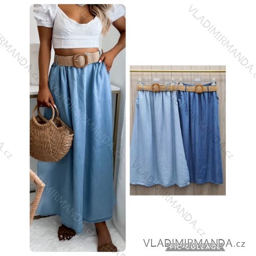 Sukňa dlhá riflová dámska (XS/S/M ONE SIZE) TALIANSKA MÓDA IMWBL251615