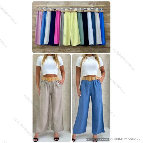 Nohavice dlhé letné s opaskom dámske (XS/S/M ONE SIZE) TALIANSKA MÓDA IMWBL251617
