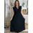 Šaty dlhé voľnočasové letný mušelín krátky rukáv dámske INGE (S/M/L ONE SIZE) TALIANSKA MÓDA IM425304