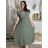 Šaty dlhé voľnočasové letný mušelín krátky rukáv dámske INGE (S/M/L ONE SIZE) TALIANSKA MÓDA IM425304