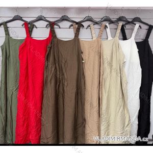 Šaty voľnočasové letné na ramienka dámske (S/M/L ONE SIZE) TALIANSKA MÓDA IMWGS251633