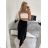 Nohavice dlhé aladinky letné dámske (S/M/L ONE SIZE) TALIANSKA MÓDA IMD24029/DUR tmavě béžová S/M/L