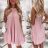 Šaty letné skladané bez rukávov dámske (S/M ONE SIZE) TALIANSKA MÓDA IMD24058/DR tmavo ružová S/M/L