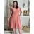 Šaty letné krátky rukáv dámske (S/M ONE SIZE) TALIANSKA MÓDA IMM23M5471/DU S/M svetlo modrá