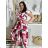 Šaty dlhé letné krátky rukáv dámske (S/M/L ONE SIZE) TALIANSKA MÓDA IMD250001/DUR - červená - S/M/L