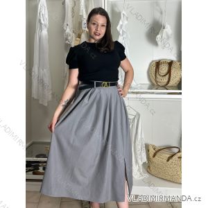 Sukňa dlhá s opaskom dámska (S/M/L ONE SIZE) TALIANSKA MÓDA IM425444/DU