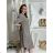 Šaty ľanové košeľové krátky rukáv dámske (S/M/L ONE SIZE) TALIANSKA MODA IM7250001