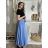 Sukně dlouhá dámská (S/M/L ONE SIZE) ITALSKá MODA IM3250001/DU -   svetlo modrá -   S/M/L