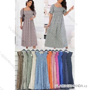 Šaty letné krátky rukáv dámske nadrozmer (42/44/46 ONE SIZE) TALIANSKA MÓDA IMWCL251663