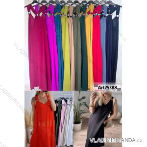 Šaty dlhé voľnočasové letné na ramienka dámske (S/M/L ONE SIZE) TALIANSKA MÓDA IMWHA251679