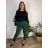 Nohavice strečové mačkáče dlhé dámske (S/M/L ONE SIZE) TALIANSKA MóDA IMN22MARINA