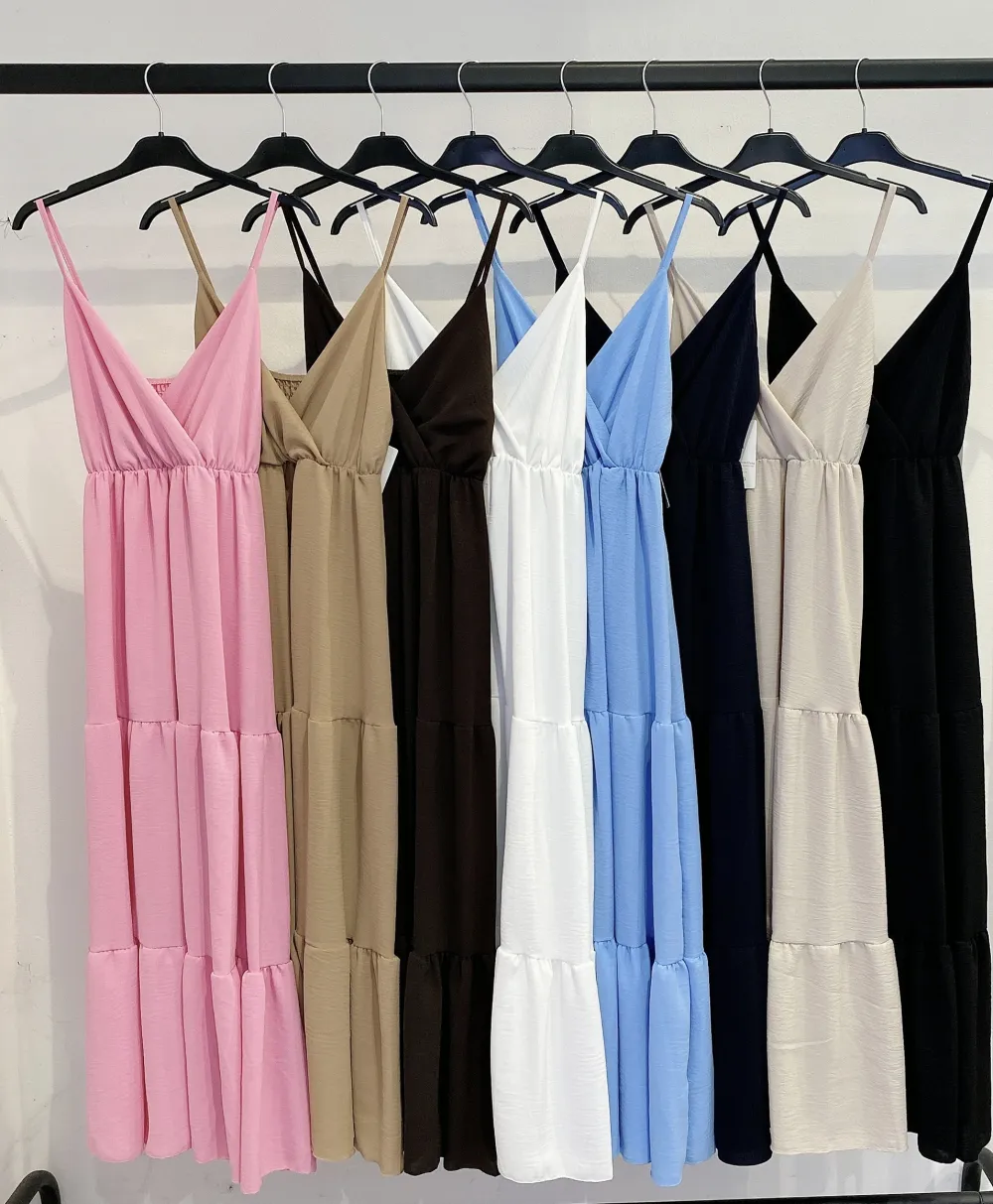 Šaty dlhé letné na ramienka dámske (S/M/L ONE SIZE) TALIANSKA MÓDA IMPMD256511M