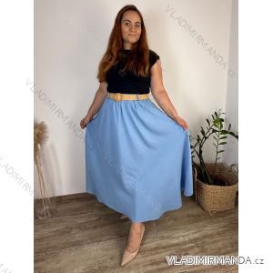Sukňa maxi s opaskom dámska nadrozmer (54/56/58 ONE SIZE) TALIANSKA MÓDA IMWT251094/DU