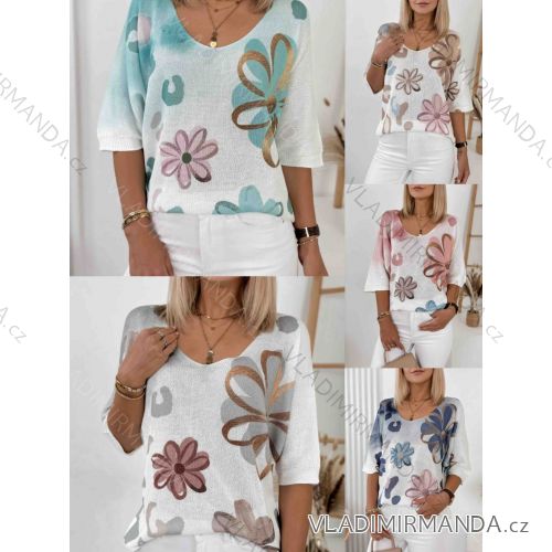 Sveter tenký 3/4 dlhý rukáv dámsky (S/M/L ONE SIZE) TALIANSKA MÓDA IMWGM251733