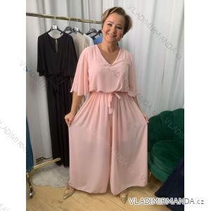Overal dlhý letný šifón krátky rukáv dámsky nadrozmer (42/44/46 ONE SIZE) TALIANSKA MÓDA IMWEC251443