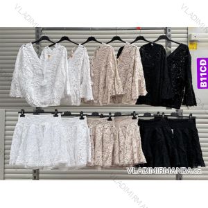 Súprava letná čipková tunika dlhý rukáv a sukne dámske (XS/S/M ONE SIZE) TALIANSKA MÓDA IMWBL251747