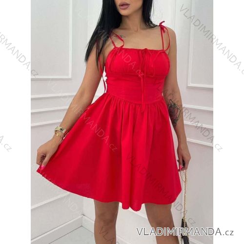 Šaty krátke letné na ramienka dámske (XS/S/M ONE SIZE) TALIANSKA MÓDA IMWCN251860