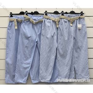 Nohavice plátené prúžok s opaskom dámske (S/M/L ONE SIZE) TALIANSKA MÓDA IMWCP251879