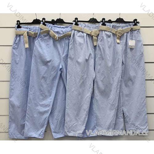 Nohavice plátené prúžok s opaskom dámske (S/M/L ONE SIZE) TALIANSKA MÓDA IMWCP251879