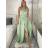 Šaty saténové variabilné dlhé spoločenské bez rukávov dámske (S/M/L ONE SIZE) TALIANSKA MÓDA IMPSH255338/DU sv. mintová S/M/L