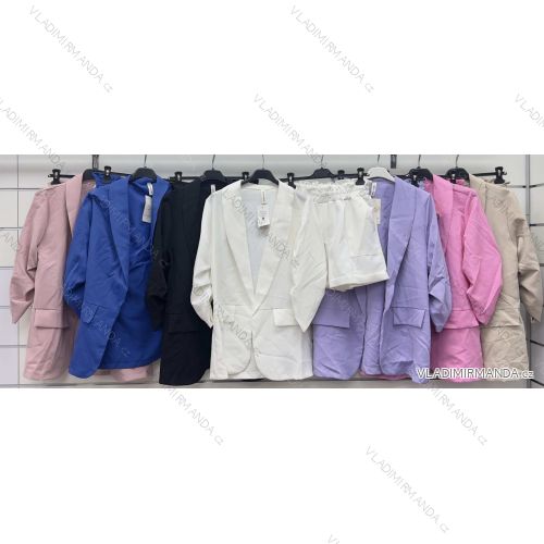 Súprava elegantné sako dlhý rukáv a kraťasy dámske (XS/S/M ONE SIZE) TALIANSKA MÓDA IMWCP251894