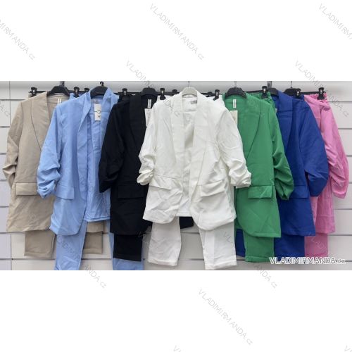 Súprava elegantné sako dlhý rukáv a nohavice dámske (XS/S/M ONE SIZE) TALIANSKA MÓDA IMWCP251895