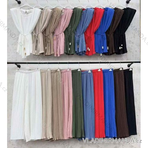 Súprava letné tričko krátky rukáv a nohavice dlhé dámske (XS/S/M ONE SIZE) TALIANSKA MÓDA IMWBA251899