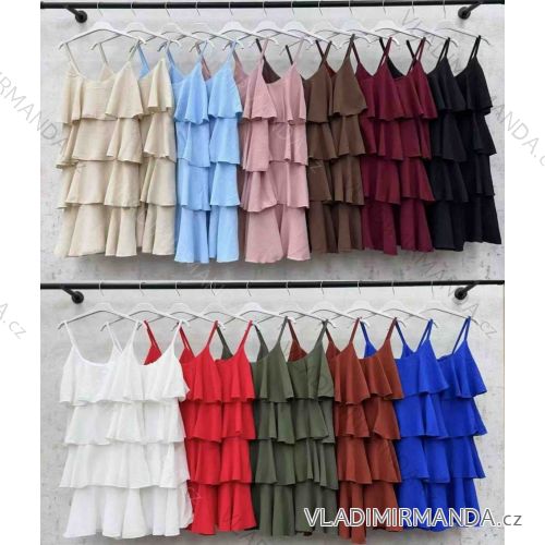 Šaty krátke letné na ramienka dámske (XS/S/M ONE SIZE) TALIANSKA MÓDA IMWBA251900