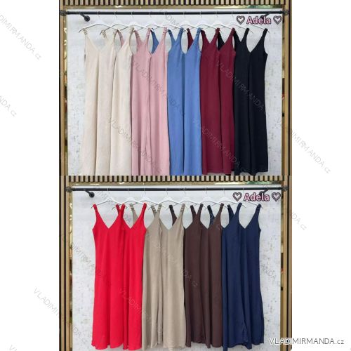Šaty dlhé letné na ramienka dámske (S/M/L ONE SIZE) TALIANSKA MÓDA IMWBA251905