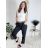 Nohavice s opaskom dámske (S/M/L ONE SIZE) TALIANSKA MÓDA IM425LENA/DUR černá M/L