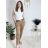 Nohavice elegantné s opaskom dámske (S/M/L ONE SIZE) TALIANSKA MÓDA IM425030