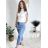 Tepláky elegantné dámske (S/M/L ONE SIZE) TALIANSKA MÓDA IMC2510011/DR čierna S/M/L