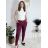 Nohavice elegantné s opaskom dámske (S/M/L ONE SIZE) TALIANSKA MÓDA IMBM25015