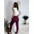 Nohavice elegantné s opaskom dámske (S/M/L ONE SIZE) TALIANSKA MÓDA IMBM25015