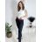 Nohavice elegantné s opaskom dámske (S/M/L ONE SIZE) TALIANSKA MÓDA IMBM25015