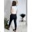 Nohavice elegantné s opaskom dámske (S/M/L ONE SIZE) TALIANSKA MÓDA IMBM25015