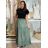 Sukňa dlhá s opaskom dámska MERIL (S/M/L ONE SIZE) TALIANSKA MÓDA IMSM25071/DU S/M/L tmavo modrá