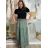 Sukňa dlhá s opaskom dámska MERIL (S/M/L ONE SIZE) TALIANSKA MÓDA IMSM25071/DU S/M/L tmavo modrá