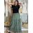 Sukňa dlhá s opaskom dámska MERIL (S/M/L ONE SIZE) TALIANSKA MÓDA IMSM25071/DU S/M/L tmavo modrá