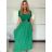 Šaty dlhé letné krátky rukáv dámske (S/M/L ONE SIZE) TALIANSKA MÓDA IM425MARIA-M